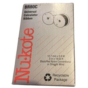 New Lot of 12 Nukote BR80C Universal Calculator Ribbon 091024